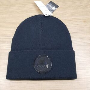 PAJAR Bayshore Beanie Mens Graphite Dark Gray Knit Cuffed Winter Hat Logo